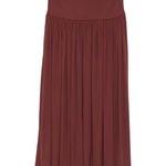 Gonna lunga arricciata in bordeaux Aya muse - donna 