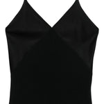 Top con scollo a v in nero Forte forte - donna 