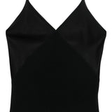 Top con scollo a v in nero Forte forte - donna 