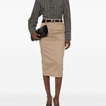 Gonna midi Donna a matita in marrone the latest - donna 