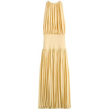 Abito lungo con arricciature in giallo Toteme - donna 