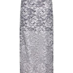 Gonna midi in pizzo floreale in argento Rabanne - donna 