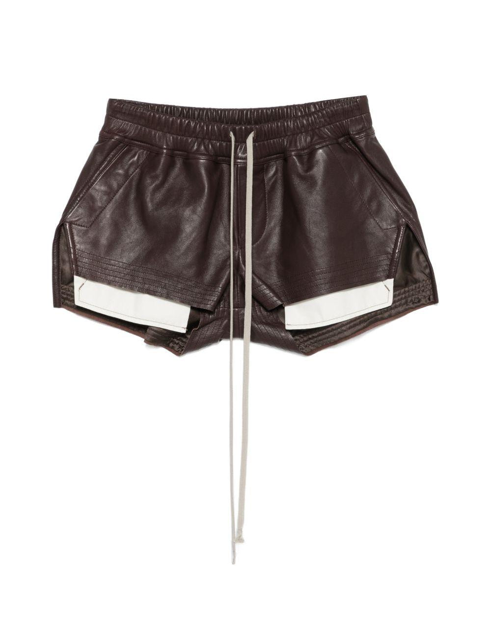 Pantaloncini con coulisse FOG BOXERS in marrone Rick owens - donna 