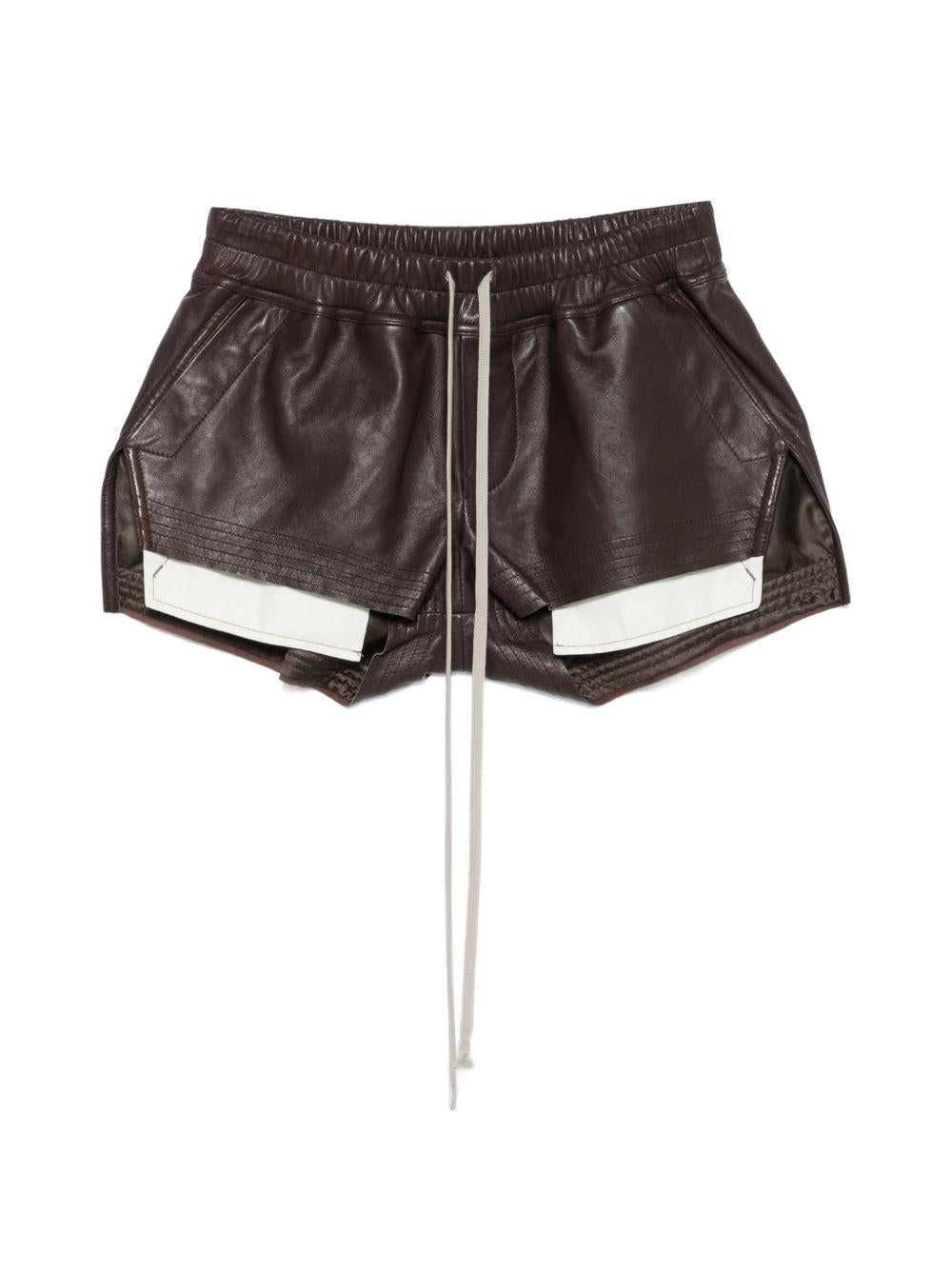 Pantaloncini con coulisse FOG BOXERS in marrone Rick owens - donna 