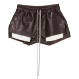 Pantaloncini con coulisse FOG BOXERS in marrone Rick owens - donna 