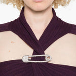 Abito maxi con cut-out in viola Giuseppe di morabito - donna 