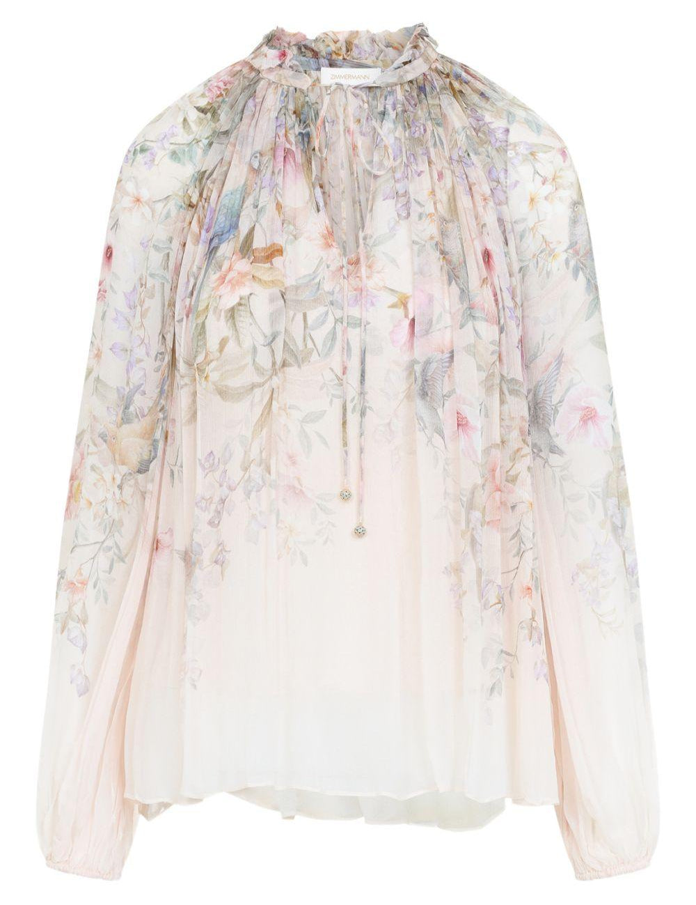 Blusa Rebellion con stampa in avorio Zimmermann - donna 
