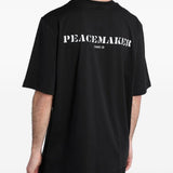 T-shirt con stampa del logo in nero Oamc peacemaker - uomo 