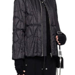 Giacca trapuntata geocamo in nero Rick Owens x Moncler - unisex<BR/> 