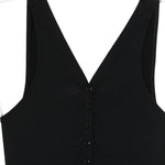 Costume da bagno con scollo a v e bottoni in nero Eres - donna 