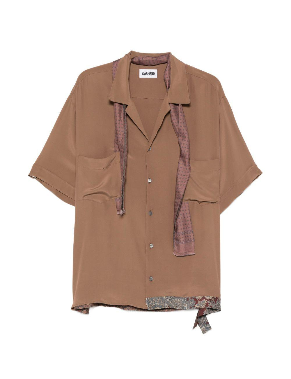 Camicia a maniche corte Pasolini in marrone Magliano  - uomo 