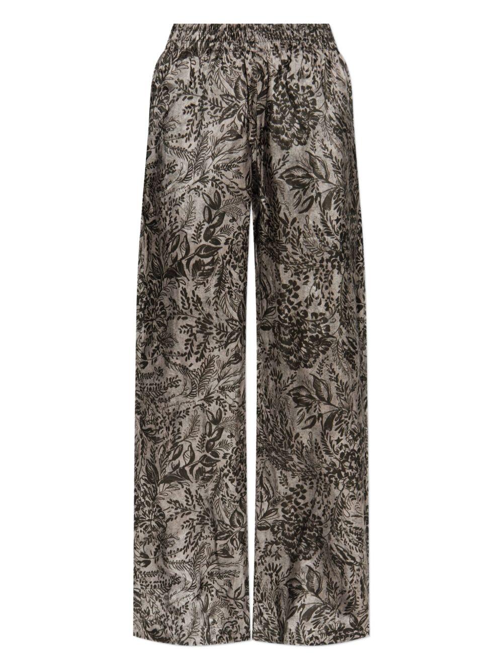 Pantaloni dritti con vita elasticizzata in grigio Golden goose - donna 