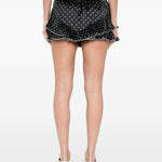 Shorts plissettati a pois in nero e bianco Self-Portrait - donna 