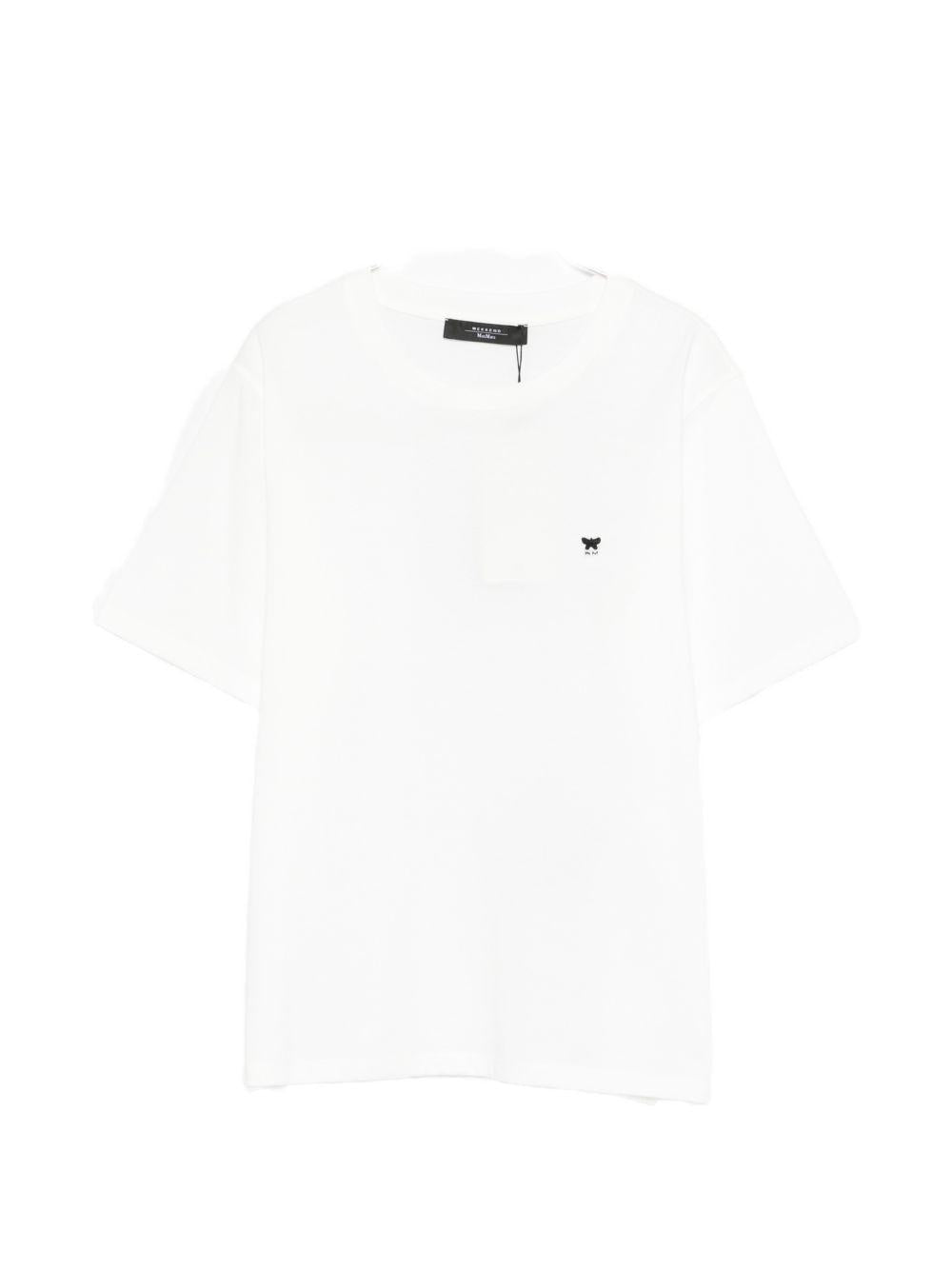 T-shirt con logo in bianco Maxmara weekend - donna 