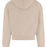 Felpa Le Hoodie Gros Grain con cappuccio e zip in beige Jacquemus - uomo 