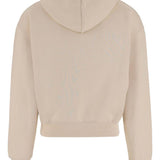 Felpa Le Hoodie Gros Grain con cappuccio e zip in beige Jacquemus - uomo 