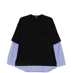 Felpa a strati in nero e blu Comme des garcons homme - uomo 
