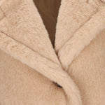 Giacca in Teddy di alpaca e cachemire corvino in beige Maxmara - donna 