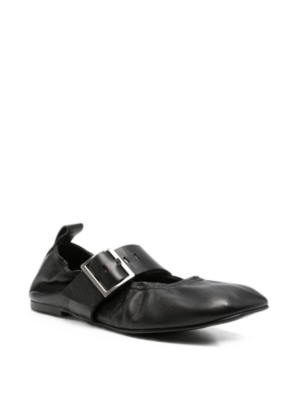Ballerine Rosalind in pelle in nero 