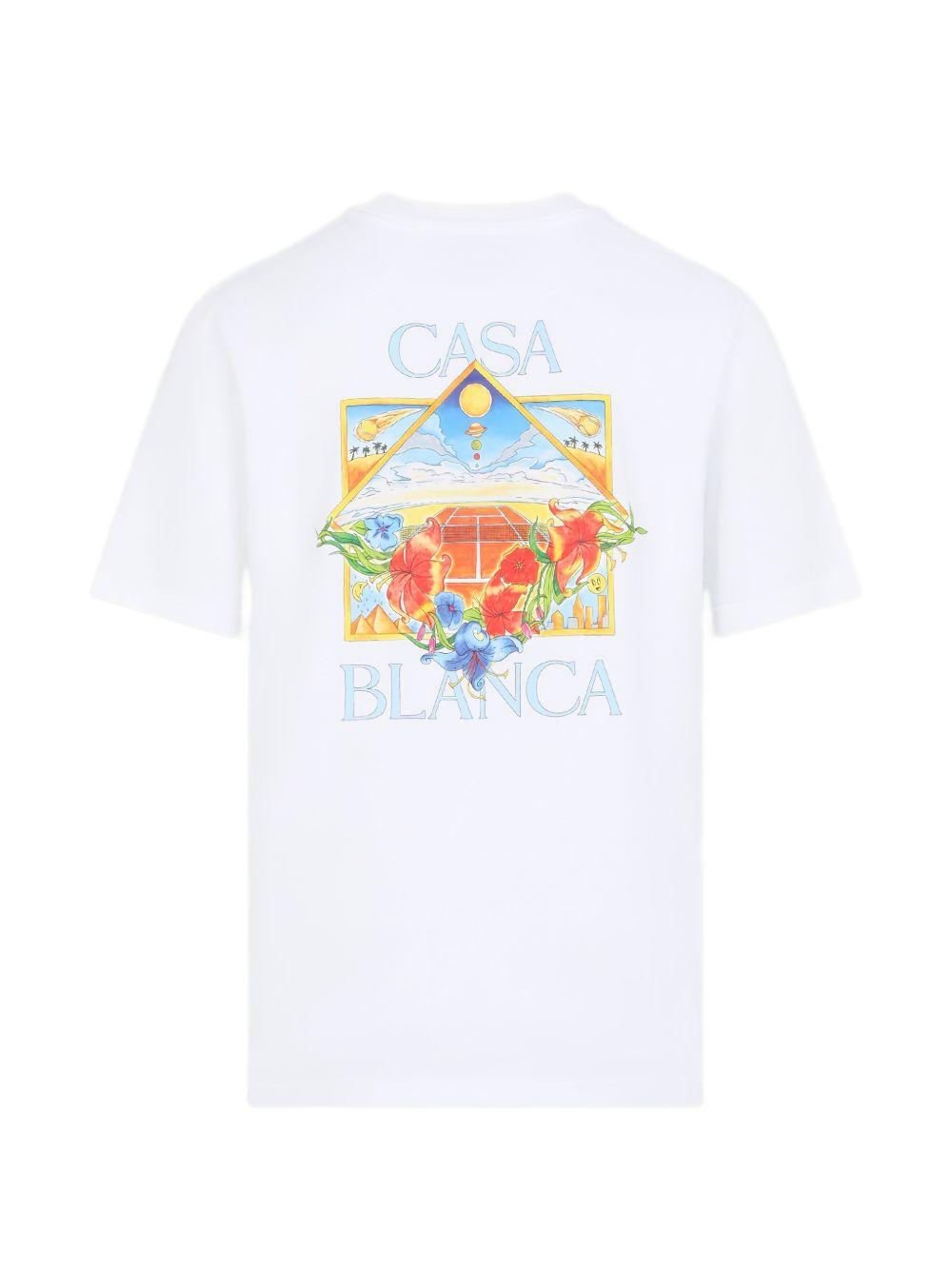 T-shirt a fiori in bianco Casablanca - uomo 