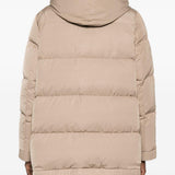 Piumino con cappuccio lou andrea in beige gotha - donna 