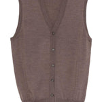 Gilet con lavorazione a maglia in marrone Kangra - uomo 