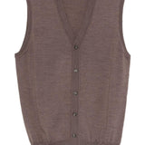Gilet con lavorazione a maglia in marrone Kangra - uomo 