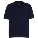 Polo con tasca sul petto in blu A.P.C. - uomo 