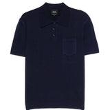 Polo con tasca sul petto in blu A.P.C. - uomo 
