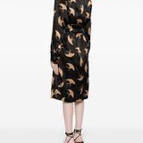 Abito con stampa doralas in nero - donna 