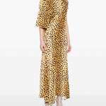 Abito lungo con stampa animalier Rabanne - donna 