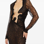 Abito lungo Lace Venus in nero Christopher esber - donna 