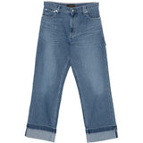 Jeans con risvolto in blu Simone rocha - uomo 