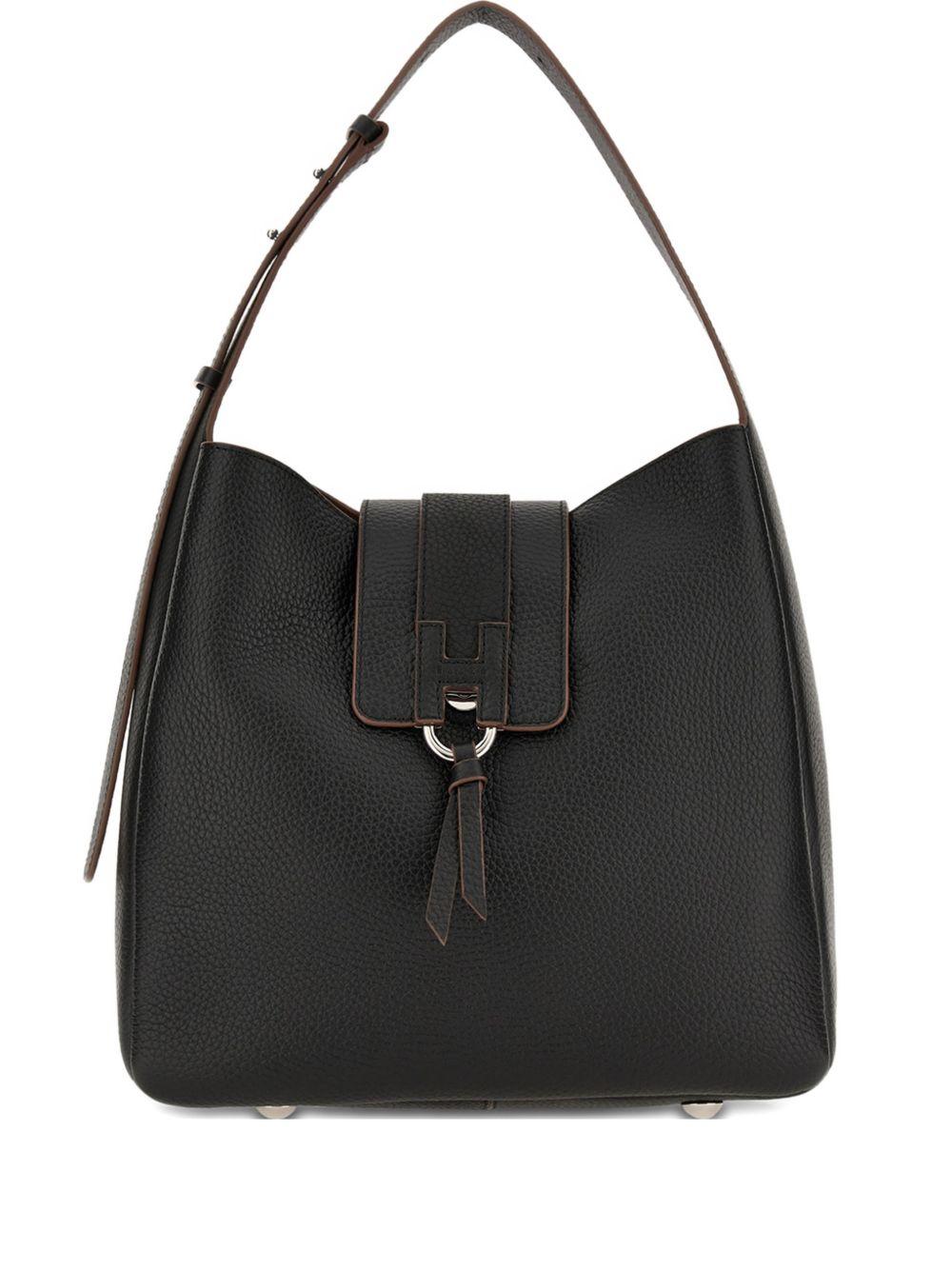 Borsa a spalla con nappa visnu in nero Hogan - donna 