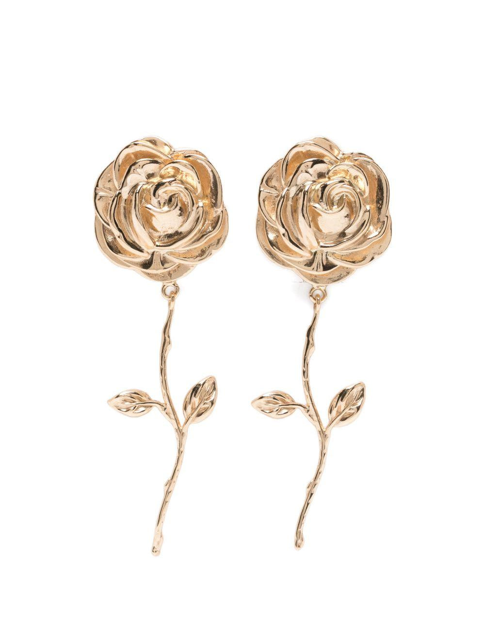 Orecchini con rosa in oro Magda butrym - donna 