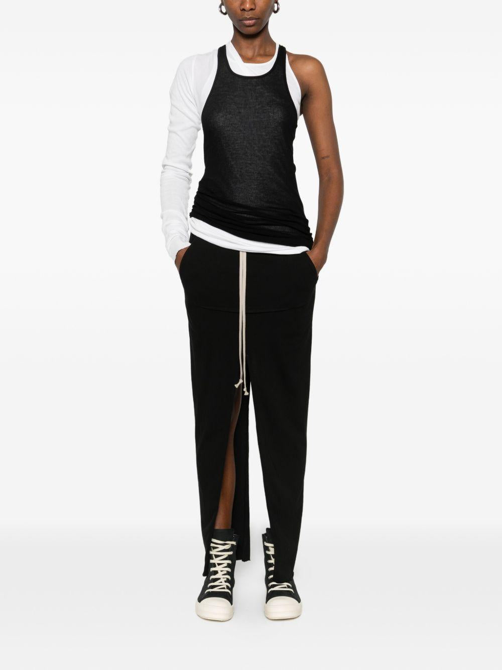 Gonna lunga con coulisse in nero Rick owens drkshdw - donna 