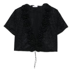 Top con decorazione a fiori con lurex in nero Oséree - donna 