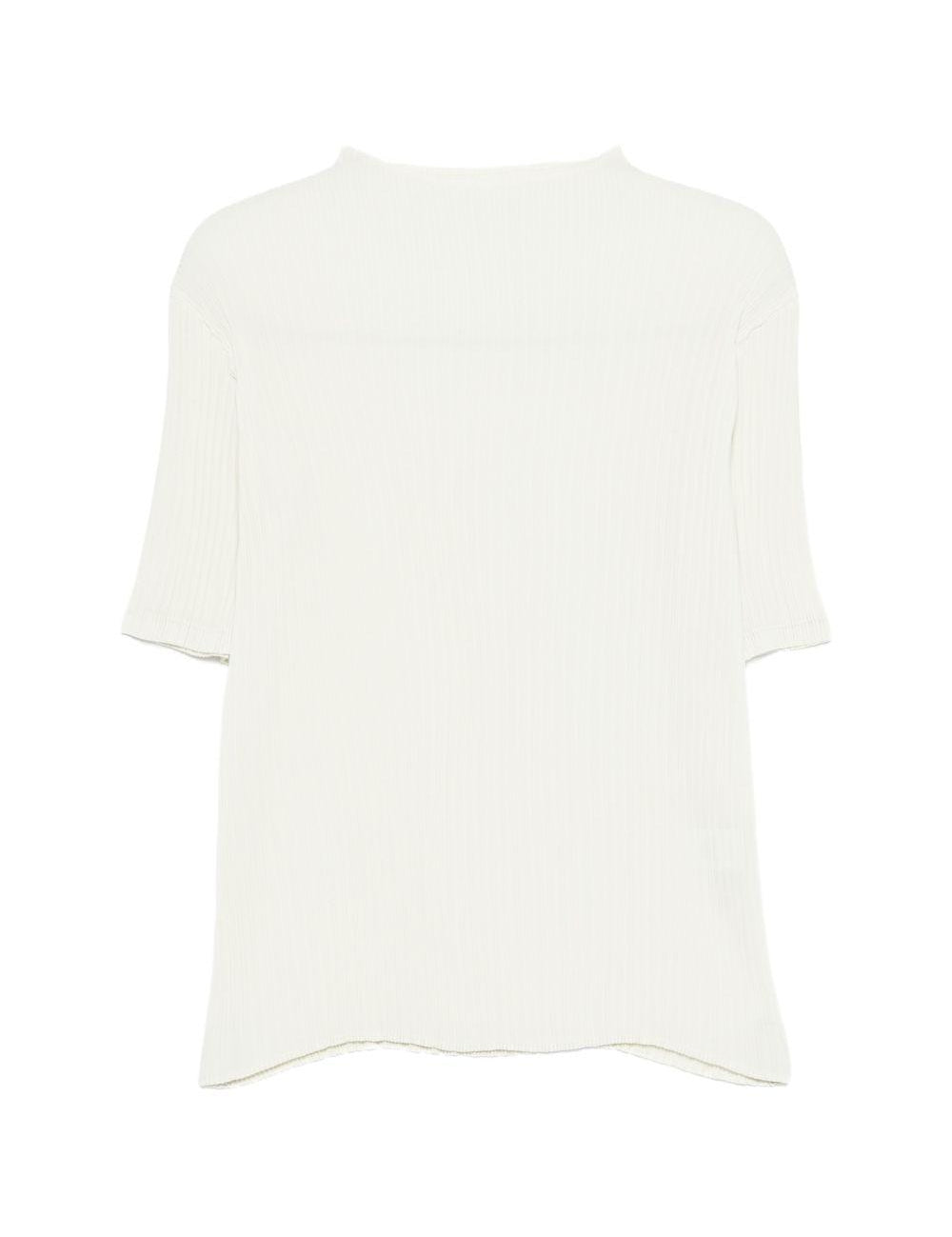 Top a pieghe in bianco Issey miyake - donna 
