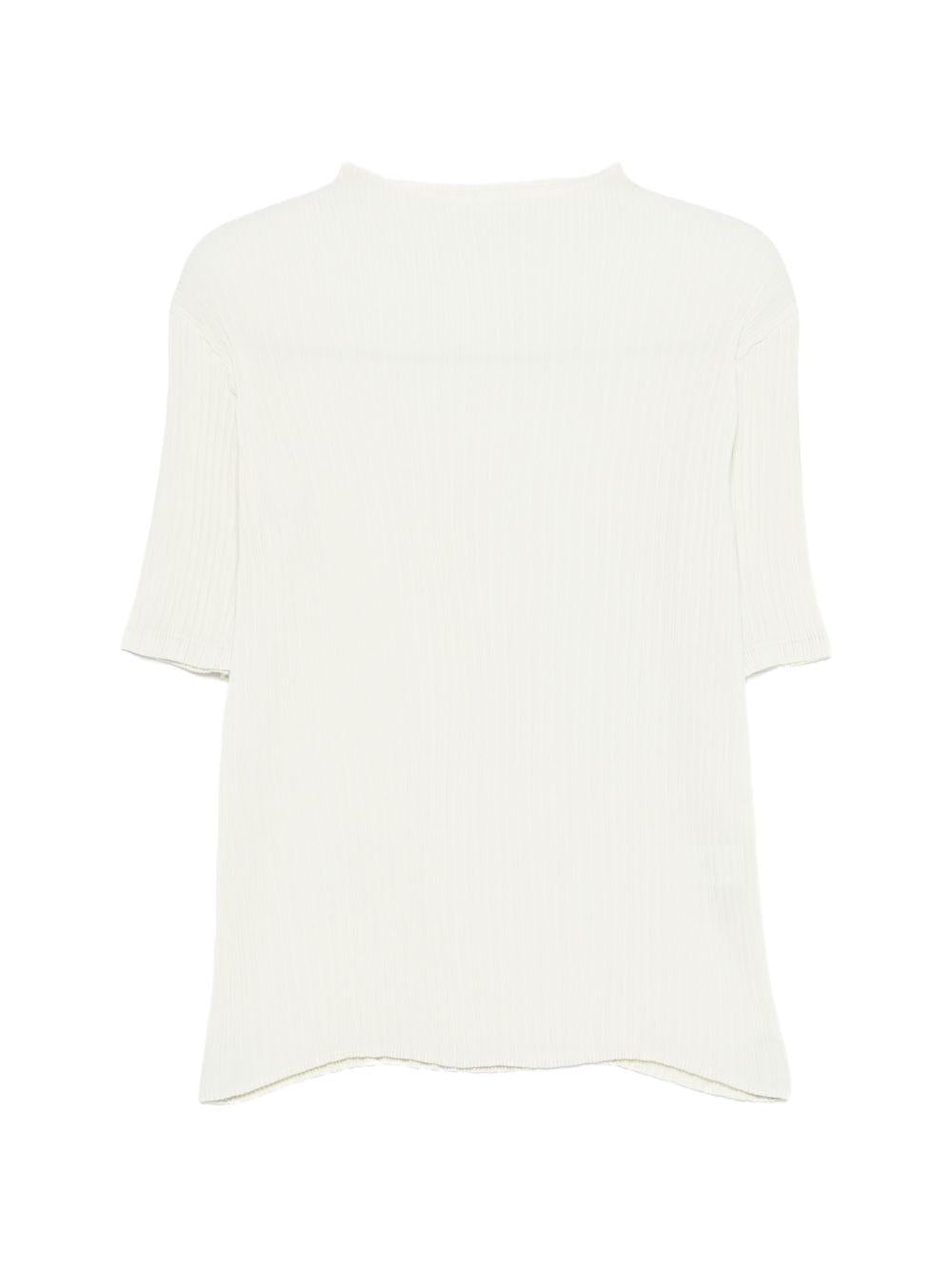 Top a pieghe in bianco Issey miyake - donna 