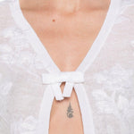 Cardigan con fiocco in bianco SHUSHU/TONG - donna 