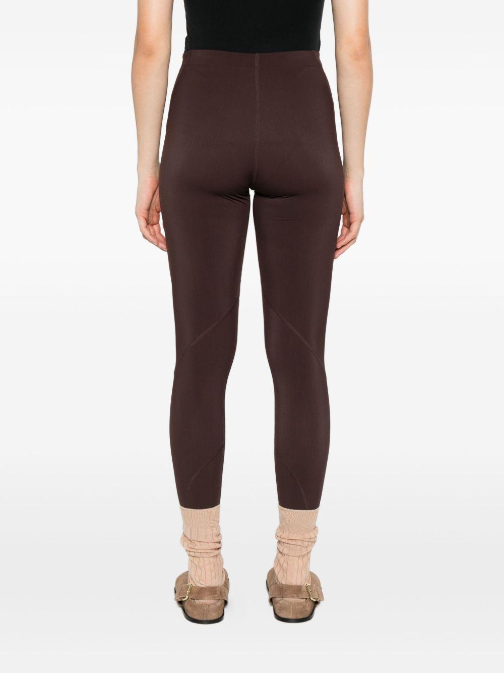 Leggings con logo in marrone Jil Sander - donna 