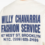 T-shirt con stampa in bianco Willy chavarria - uomo 