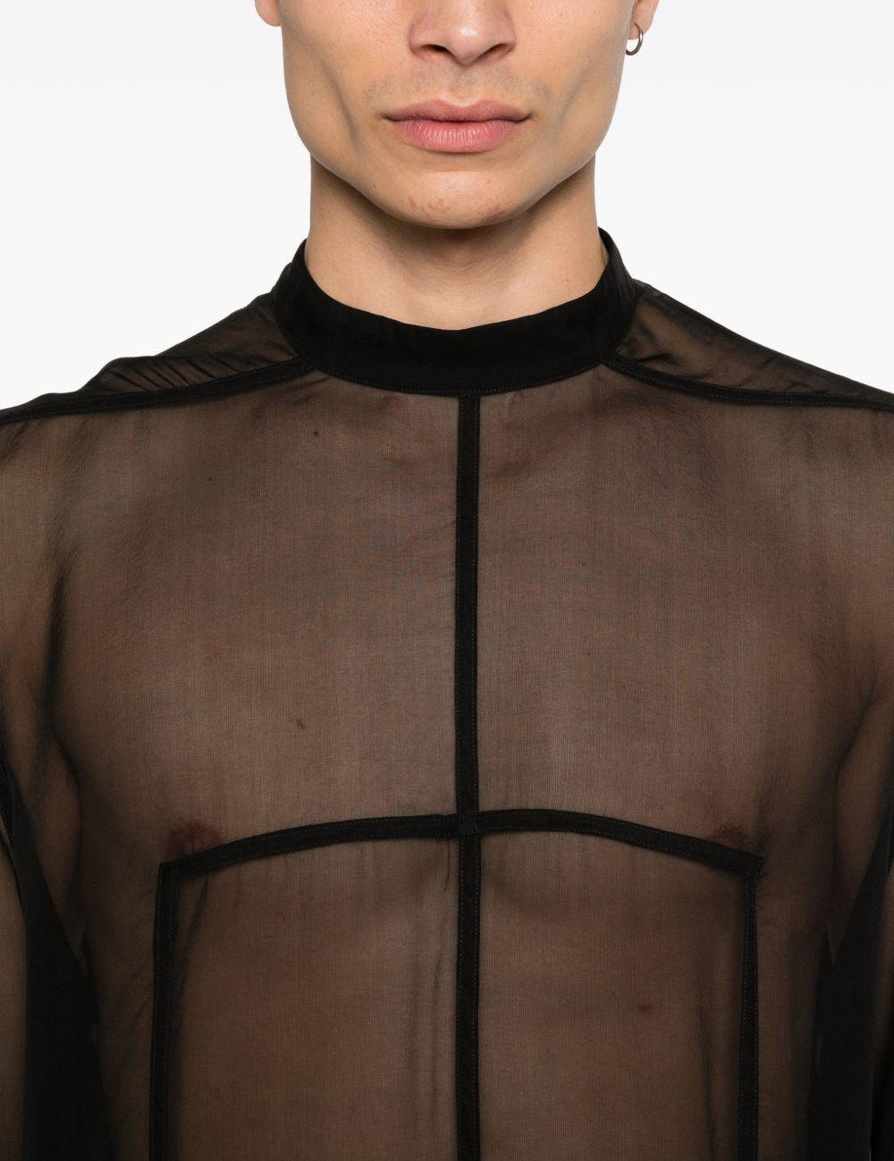 Top con bottoni sul retro in nero Rick owens - uomo 