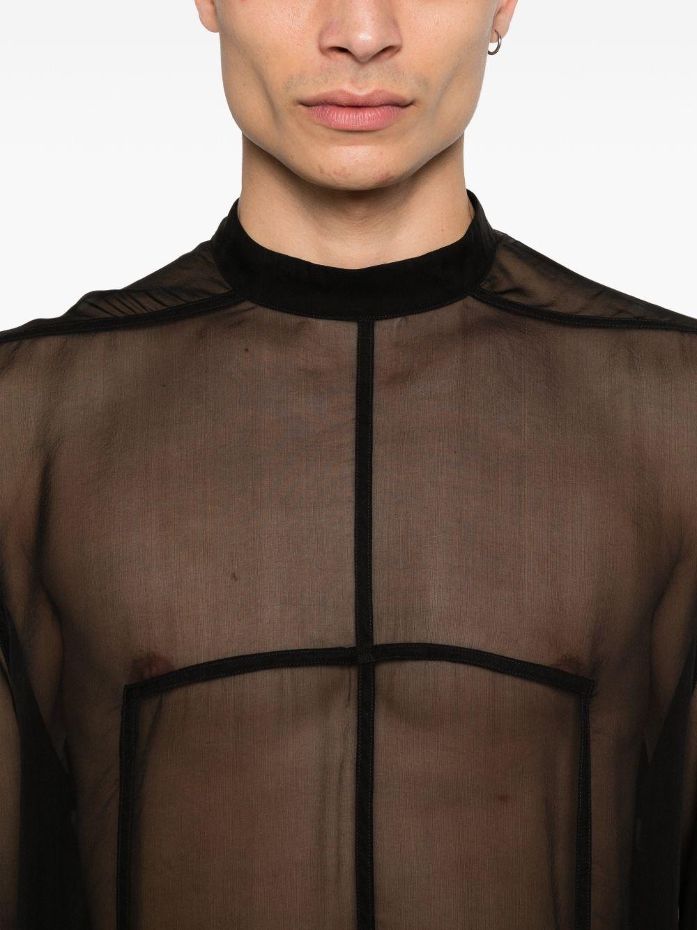 Top con bottoni sul retro in nero Rick owens - uomo 