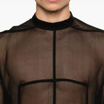 Top con bottoni sul retro in nero Rick owens - uomo 