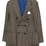 Blazer doppiopetto in verde Kiton - uomo 
