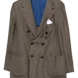 Blazer doppiopetto in verde Kiton - uomo 