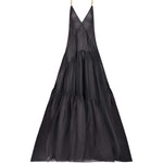 Abito maxi con scollo a V in nero Temily - donna 