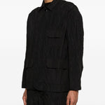 Giacca con effetto stropicciato in nero GONGDID DESIGN - uomo 
