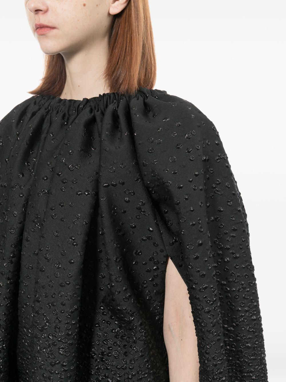 Abito con arricciature in nero Comme Des Garçons - donna 